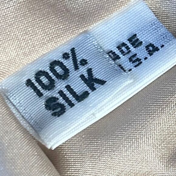 The Bonnie Roseman Silk Collection Cream Silk W/ Black Lace Overlay Blazer Sz L - Picture 11 of 11